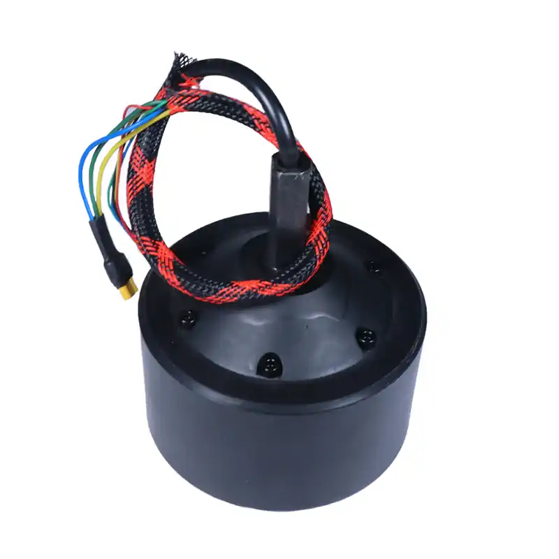 Close-up of wheel system of the Meepo V3 - A hub motor.